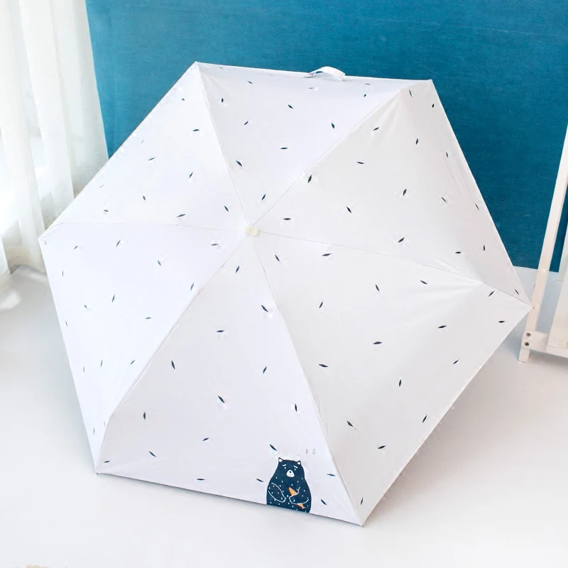 Новый складной зонт в виде медведей и рыб светильник кие маленькие детские