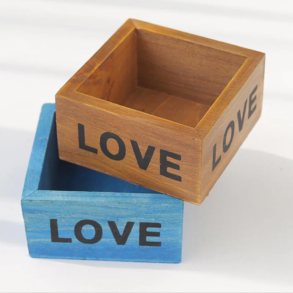 

Деревянный квадратный цветочный горшок ручной работы для балкона в стиле ретро