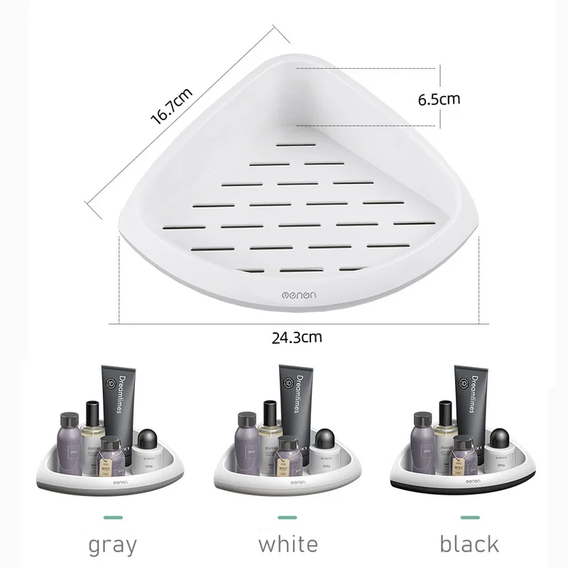 corner shelf bathroom storage bath rack shower organizer wall mounted adhesive shelf kitchen gadgets corner caddy suction cup free global shipping