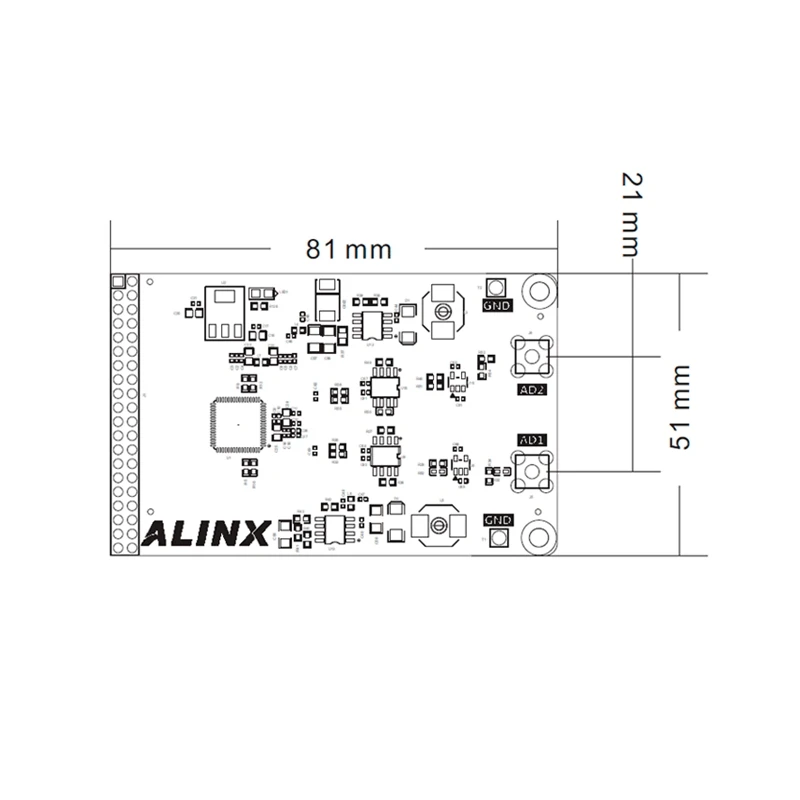 Двухканальный высокоскоростной AD аналоговый сигнал к цифровому сигнальному