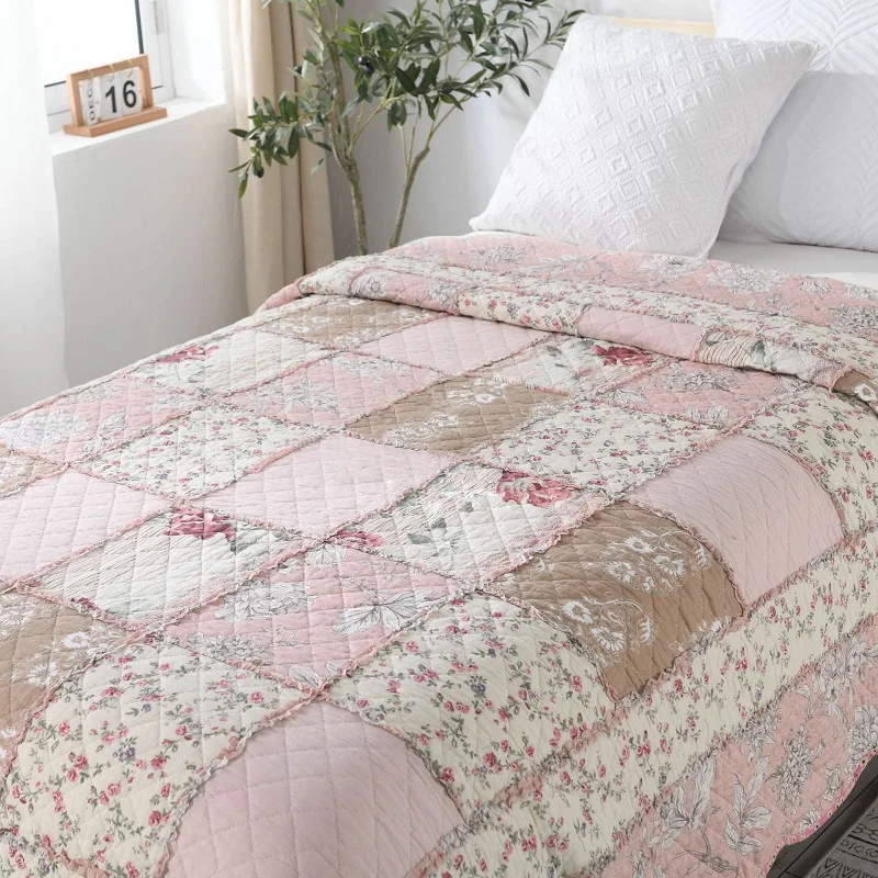 للبيع CHAUSUB الاطفال المفرش القطن لحاف 1 قطعة اليدوية خليط غطاء السرير الصيف لحاف التوأم حجم 150*200 سنتيمتر أريكة مبطن بطانية