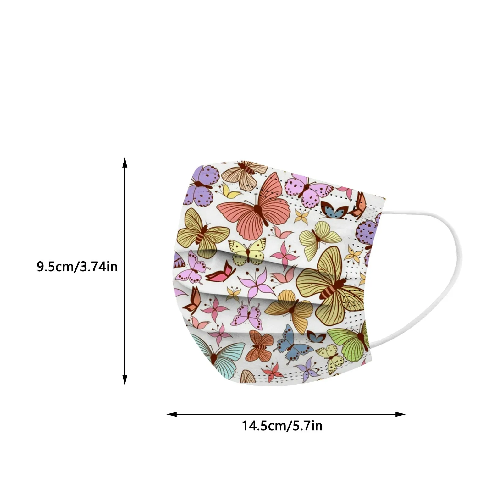 20PC Child Butterfly mascarillas infantiles Disposable 3Ply With Elastic Earloops mascarilla Monder Scarf Halloween Cosplay MasK |