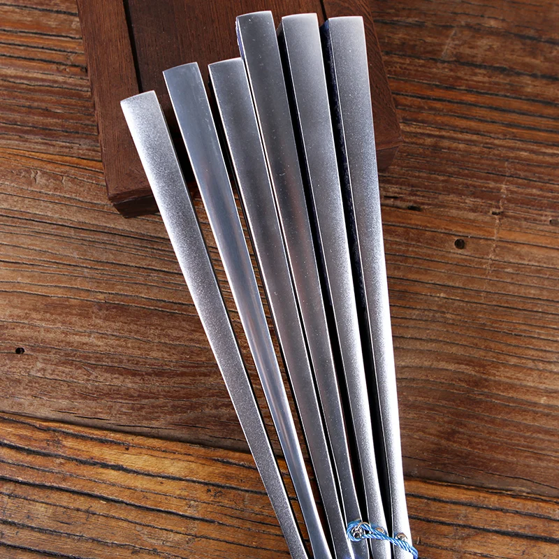 Сплошной цвет алюминиевый сплав нержавеющая сталь Вентилятор кунг-фу Складной