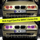 4 шт. многоцветный RGB сменный светодиодный SMD гало кольцо ангел демон глаза дневной свет для BMW 3 серии E46 компактный 2001-2005