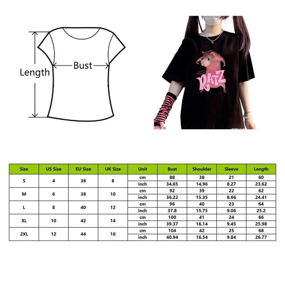 

new animal kawaii summer femme t-shirts Short sleeve harajuku Loose pink tees shirt Streetwear gothic women clothing tops 2021