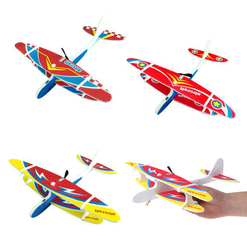 

Outdoor Electric Plane LED EPP Foam Airplane Hand Launch Throwing Glider Aircraft Model Educational Toy Children Kids Adult Gift
