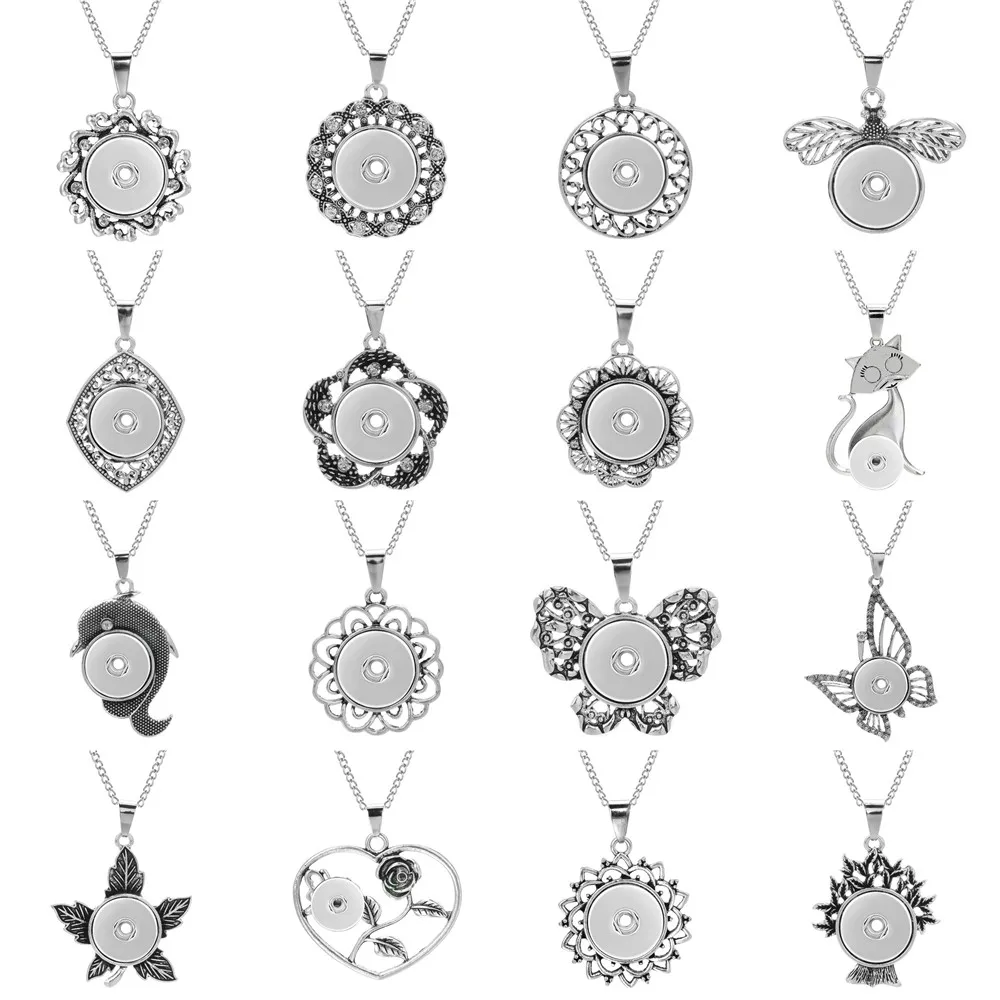 Украшения с кнопкой из металла хрустальные стразы ожерелья кнопками 18 мм