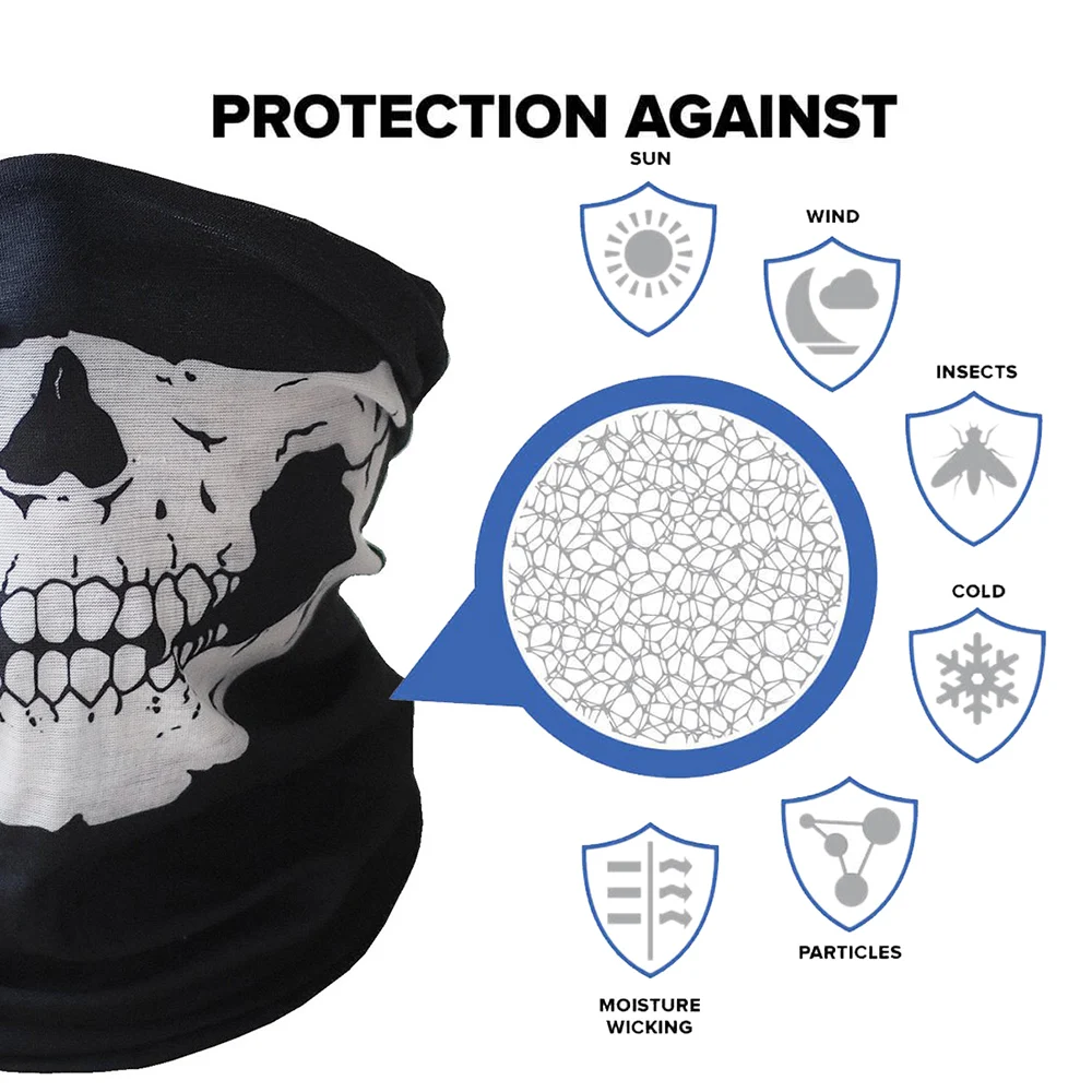 FENRIR маска для лица мотоциклетный шарф защита Призрак Балаклава с рисунком черепа