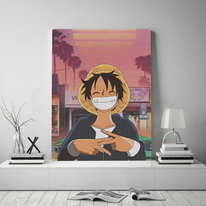 

Home Decor Modular Poster Pictures One Piece Anime Wall Art Canvas Printed Painting Monkey D Luffy Living Room Modern Artwork