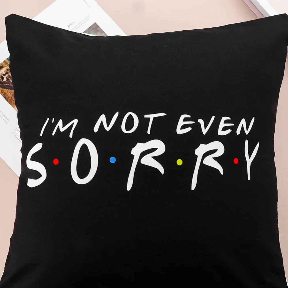 Классические черные забавные наволочки из полиэстера 1 шт. для подушек друзья ТВ