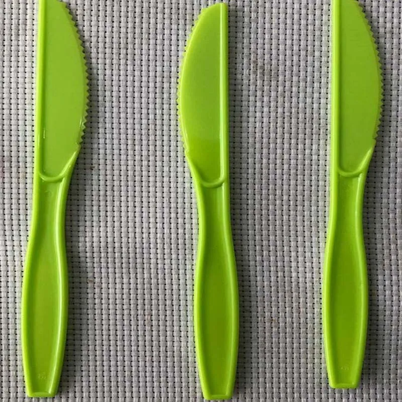 16 шт. в упаковке зеленые пластиковые столовые приборы одноразовый нож товары для