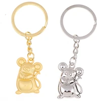 chunky rat mouse keychain fashion trinket animal car keyfob bag pendant key chain personalized keyring for women gift