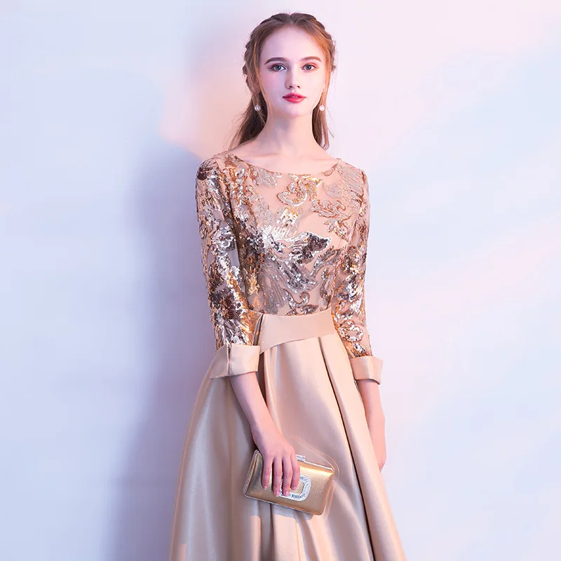 DongCMY длинные торжественное платье Вечерние новые размера плюс Robe De Soiree вышитые