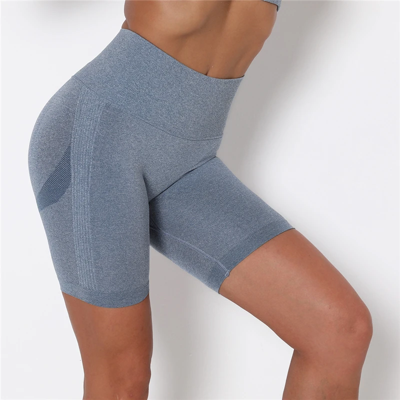 

Спортивные шорты с завышенной талией, обтягивающие бедра штаны для йоги, быстросохнущие тренировочные штаны для бега и фитнеса