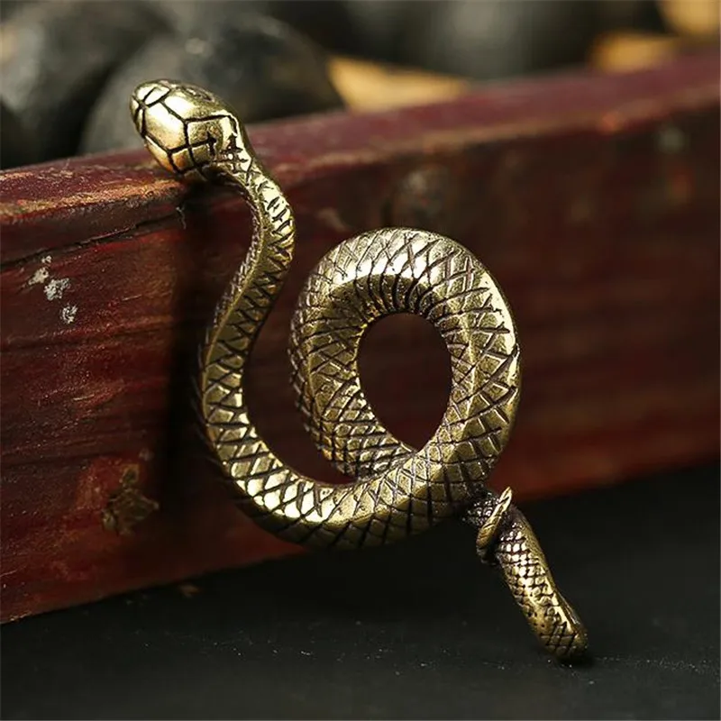 

Cobra Statue Casting Animal 3D Metal Figurine Home Decor Desk Room Office Decoration Gifts Free Shipping