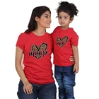 1 шт., модная футболка с принтом для мамы и дочки