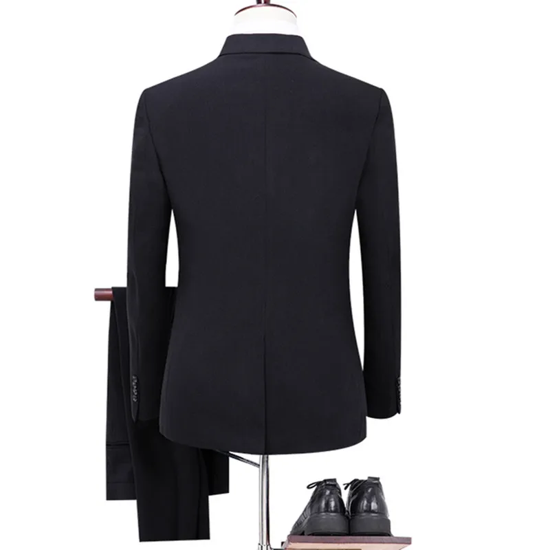 

Business Three Piece Suit Groom Wedding Blazer Slim Workwear Men's High End Large Size Jacket Pants Vest Trousers