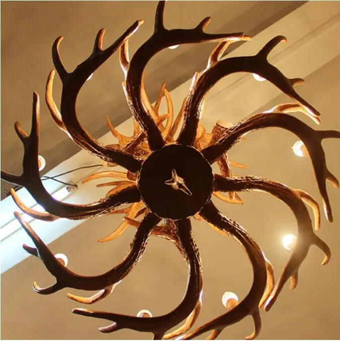 Американский кантри ретро-рога подвесные светильники Современная Гостиная