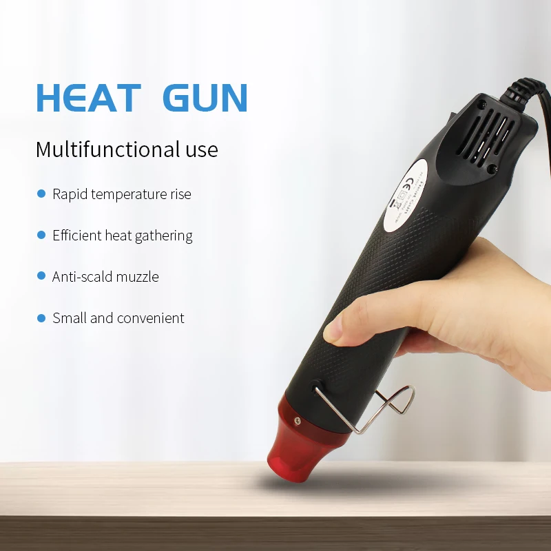 Heat Shrink Tubing Electric Hot Air Gun/Heat Gun 300W 220V EU Plug With Supporting Seat DIY Tool Insulation Sleeving | Обустройство