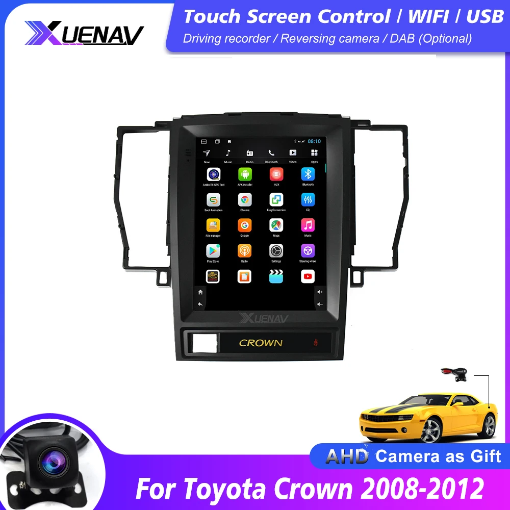 

Автомагнитола, DVD-плеер для Toyota Crown 2008, 2009, 2010, 2011, 2012, GPS-навигация, вертикальный экран, автомагнитола