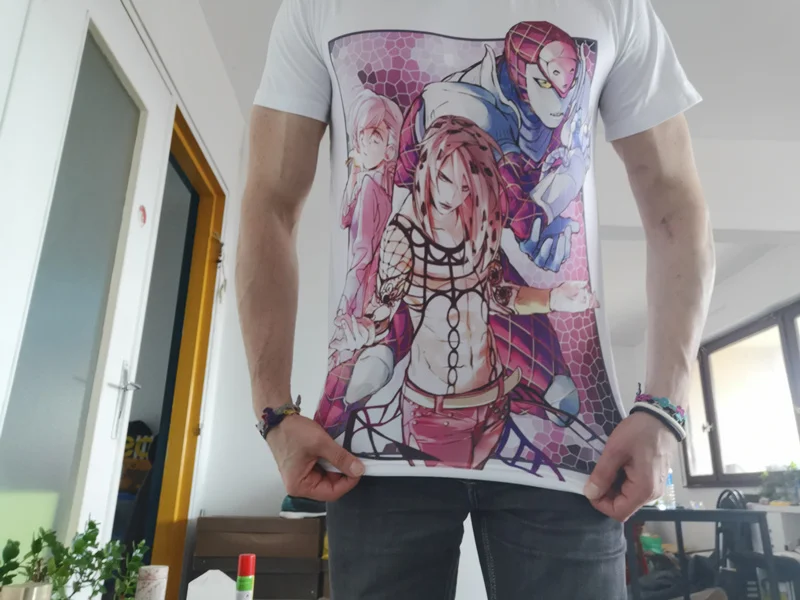 JoJo Необычные Приключения футболка дизайн Манга аниме футболка классная Новинка забавная футболка стиль для мужчин и женщин с принтом модная футболка