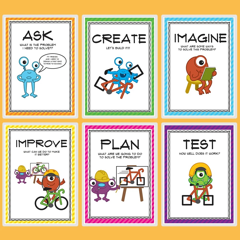 6 шт./партия постер для обучения на английском языке с большим стержнем карты