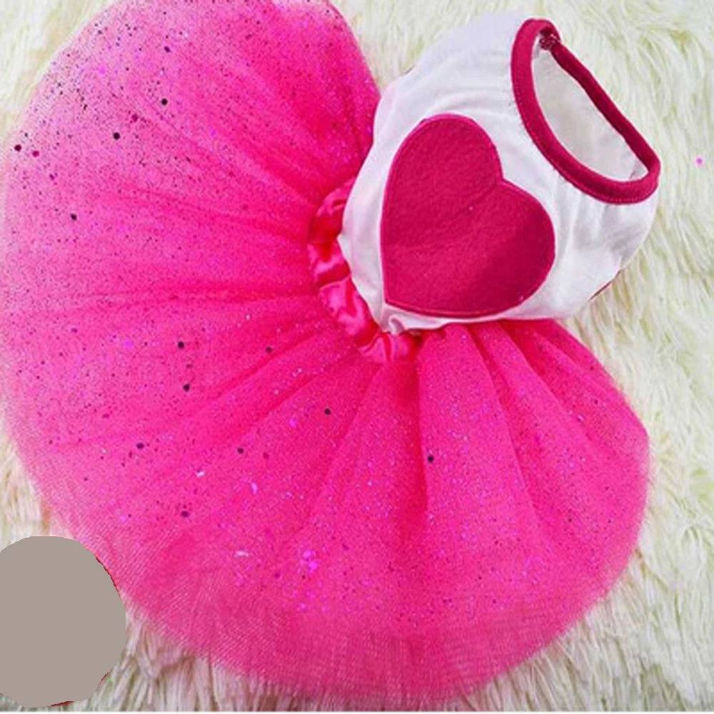 

Spring Autumn Lace Tullle Dog Dress Pet Dog Clothes For Small Dogs Birthday Wedding Party Bowknot Crystal Diamond Puppy Skirt