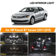 17 шт. Автомобильные светодиодные лампы Canbus для салона 2011 2016 Volkswagen