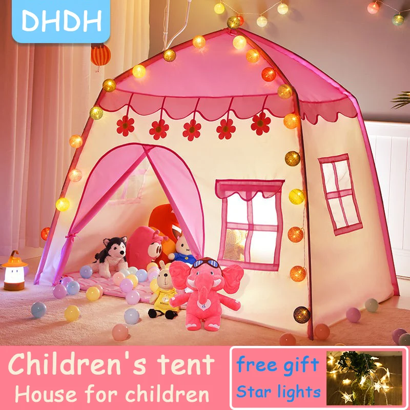 

Children's Tent Indoor Outdoor Games Garden Tipi Princess Castle Folding Cubby Toys Tents Enfant Room House Teepee Playhouse