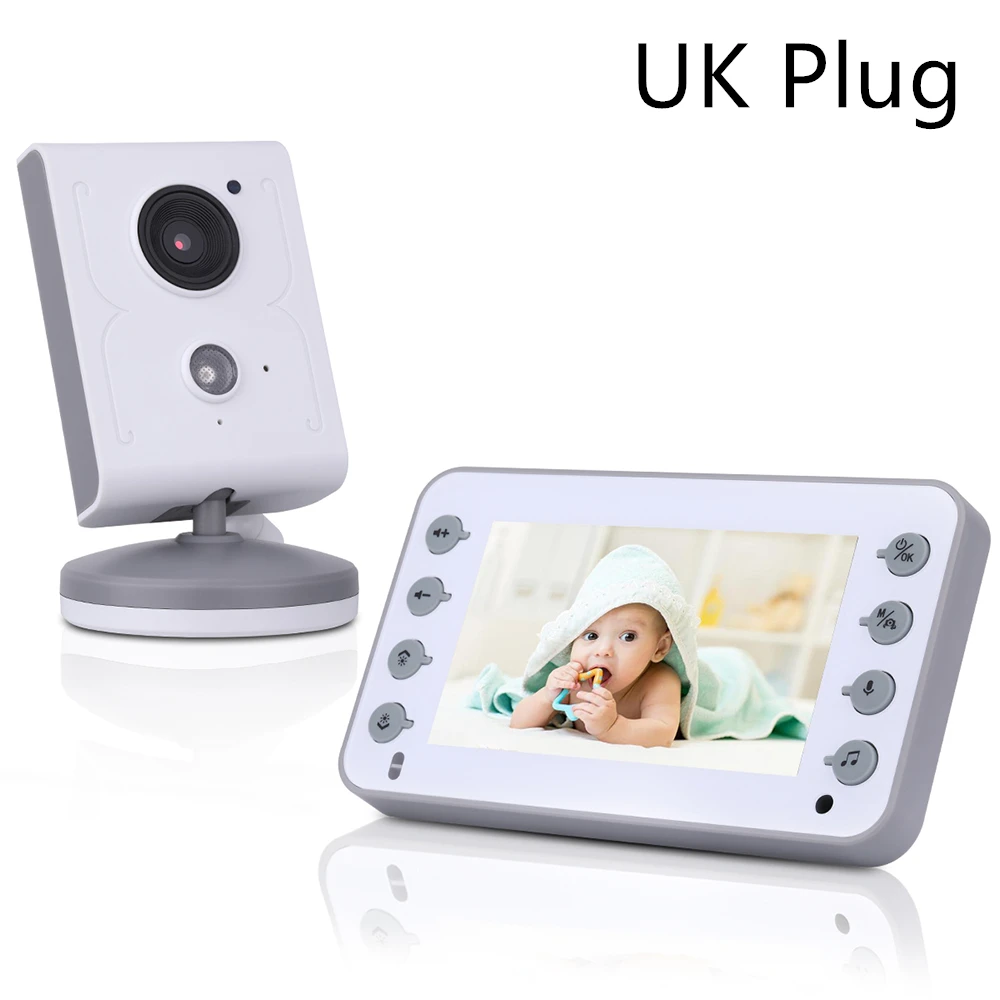 TypeA UK Plug 4,3 дюймов Беспроводной Детский Монитор VB602 устройство для ухода за ребенком двусторонняя связь мульти-камера ночного видения ребенок сон детская видеокамера - Color: TypeA UK Plug