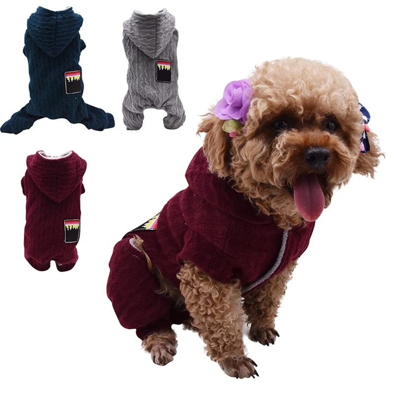 NewPet шерстяные Комбинезоны из пряжи толстовки для собак спортивные костюмы