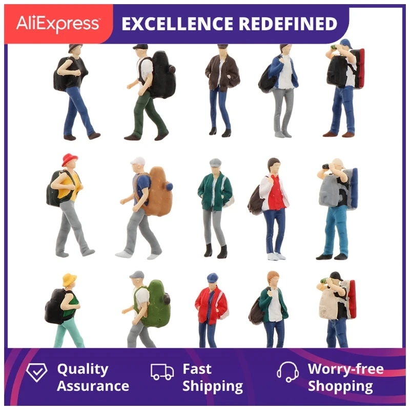 

Resin 1:64 Scale Figure Diorama Street Scene Model Hiker Character Figurine