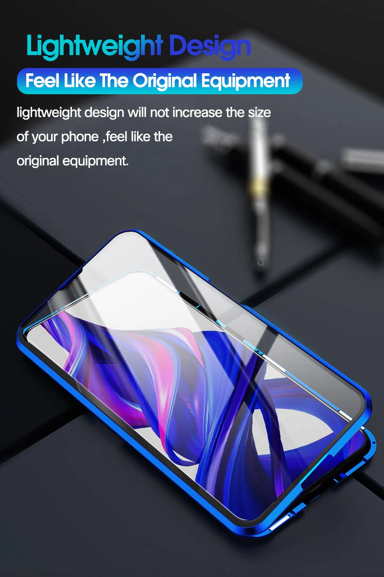 Двусторонняя магнитная защита 360 для huawei Honor 8X Max 9X Pro закаленное переднее стекло для Honor 10 Lite Honor 20Pro view 20 чехол