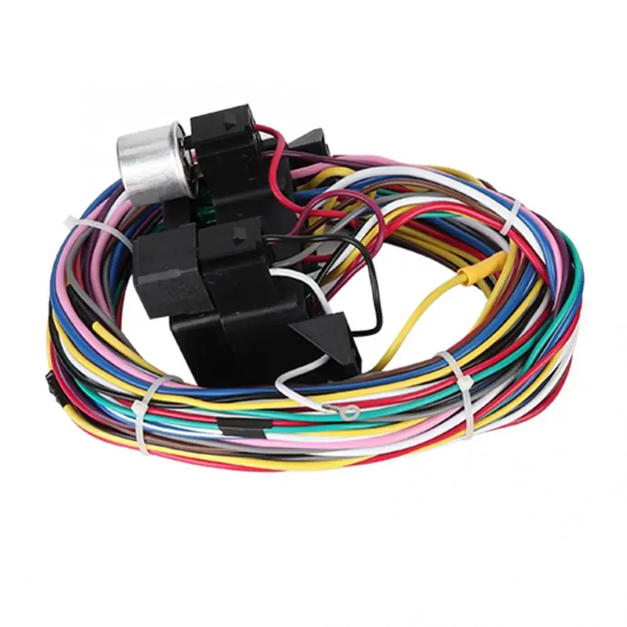 Universal Car 12 Circuit Wiring Harness Kit Accessory Vehicle Wires Muscle Hot Rod XL New | Автомобили и мотоциклы