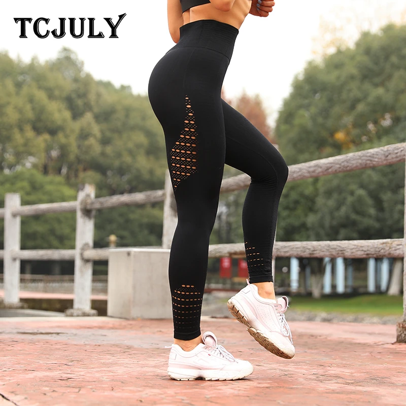TCJULY, дизайн, бесшовные леггинсы с высокой талией, однотонные, эластичные, пуш-ап, штаны для тренировок, дышащие, быстросохнущие, женские леггинсы для фитнеса