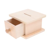 montessori wood coin box piggy bank learning educational infant kids toys for children creative ability birthday chrimas gift