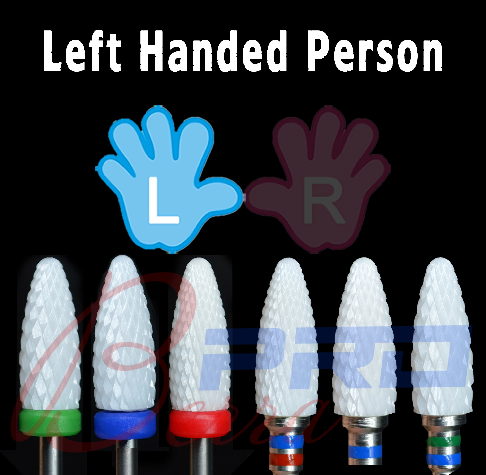 Proberra белый керамический левшей человек пламя бит назначенные фрезы removel гель лак