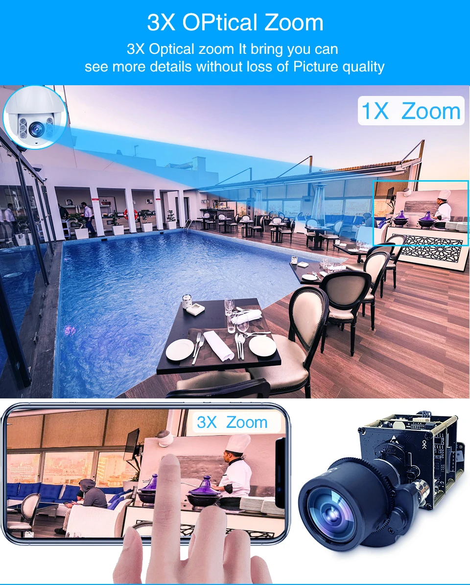 4K 12MP модуль камеры Starlight UHD 3X Zoom 3-11 мм моторизированный объектив sony IMX226 onvif PTZ сетевая ip-камера H.265