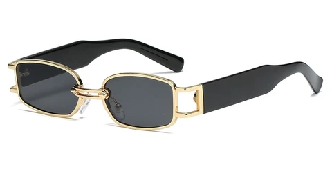 Солнцезащитные очки унисекс, брендовые маленькие прямоугольные, в винтажном стиле, в стиле панк, роскошные модные дизайнерские