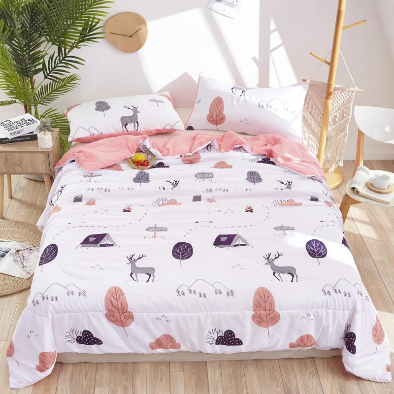 

New 1pc Summer Air-conditioning Quilt Washable Duvet For Adults Thin Comforter Stiching Bedroom Filling Queen Quilt Duvet Size