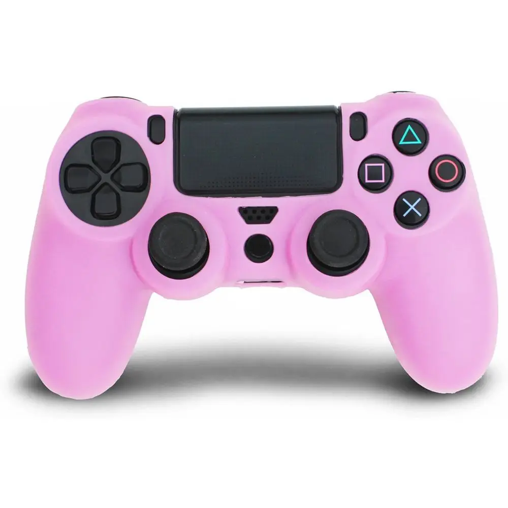 Розовый Для PS4 sony Playstation 4 Slim/Pro Чехол для контроллера силиконовый мягкий гибкий гелевый резиновый чехол для PS4 аксессуар контроллера - Цвет: Розовый
