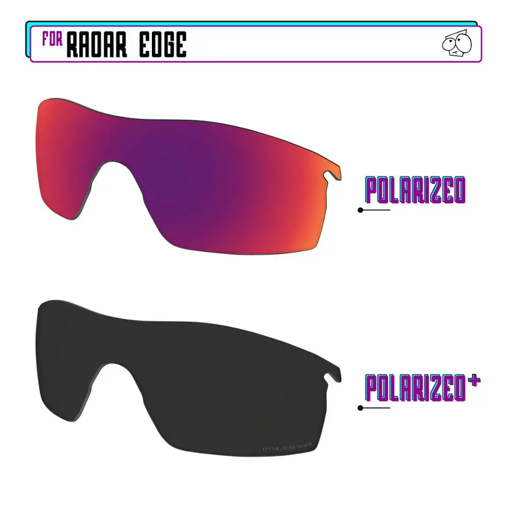 EZReplace Polarized Replacement Lenses for - Oakley Radar Edge Sunglasses - BlackP Plus-PurpleP