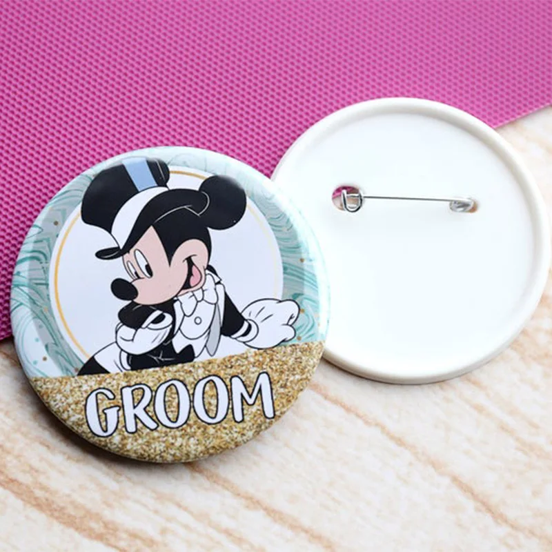 Значок жениха невесты пуговица булавка для девичника девичвечерние свадебного