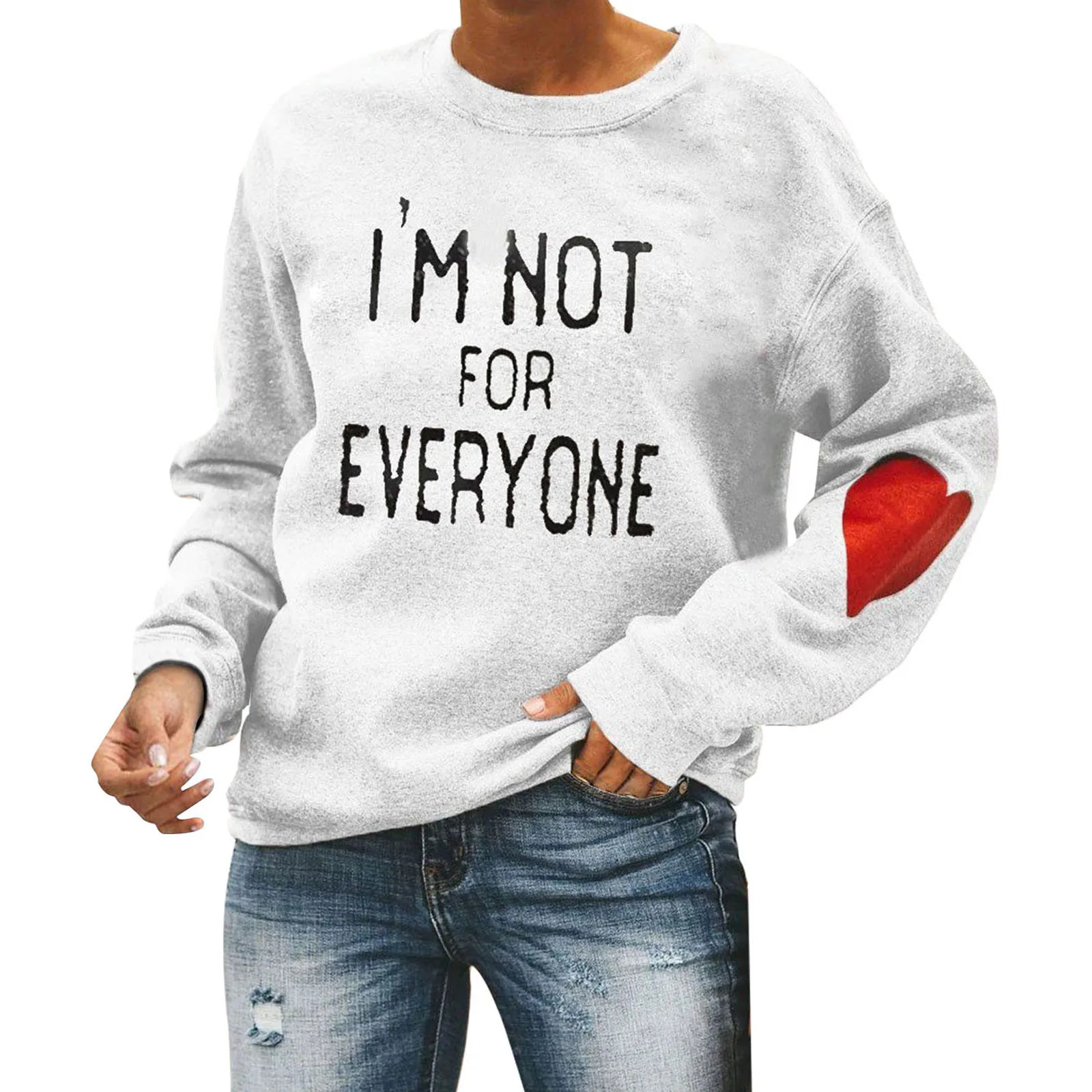 

Women's Letter Printing Casual Sweater Winter Autumn Love Pattern Sleeve Letter Printing Sweatshirt Pullover Top