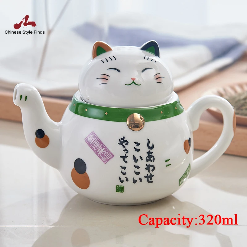 Чайный набор с красивой кошкой на удачу фарфоровый чайный креативные Манеки Неко