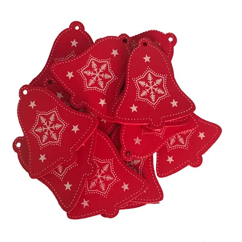 13 10 шт., 5 см, новогодние украшения из натурального дерева, рождественские Подвесные Подарки, декор для рождественской елки, украшение для дома, свадьбы, Navidad - Цвет: 13
