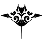 Автомобильная наклейка Manta Ray Fish Sea Life Seashore океанская пляжная Виниловая Наклейка ЧернаяСеребристая 15 см * 13 см