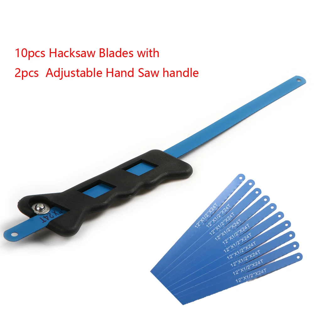 

Лезвие для ручной пилы 300 мм, 10 шт., лезвия для ручной пилы 24 т с ручкой для ручной пилы для резки металла, дерева, деревообработки