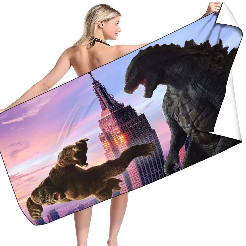 Быстросохнущее полотенце Godzilla Vs King Kong портативное ультралегкое дышащее банное