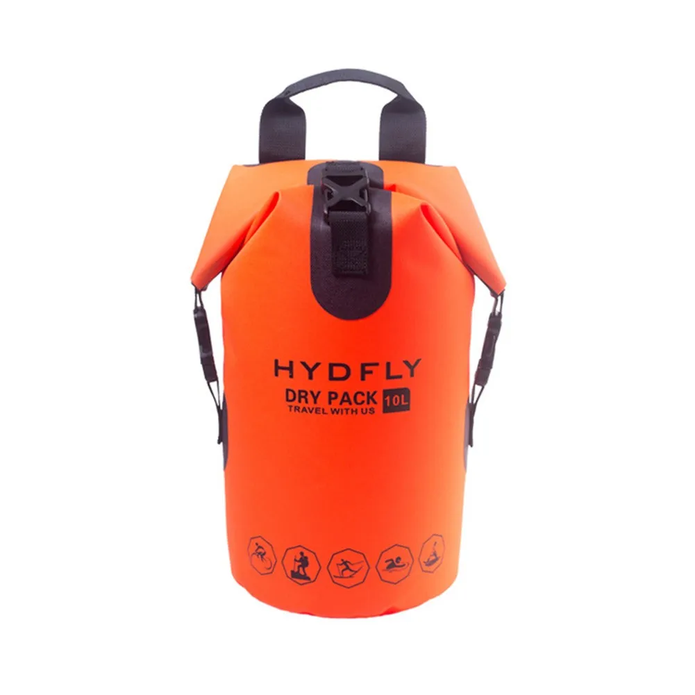 

10L Dry Pack Roll Top Waterproof Shoulder Travel Bag Hiking Camping Fishing Safety Air TPU Orange Swimming Bag